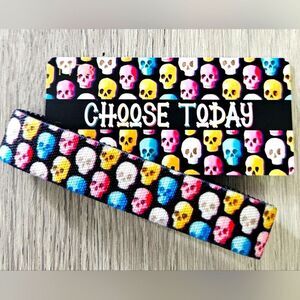 ZOX "CHOOSE TODAY" #1173 SKULL INTERACTIVE Glow N The Dark collectible wristband